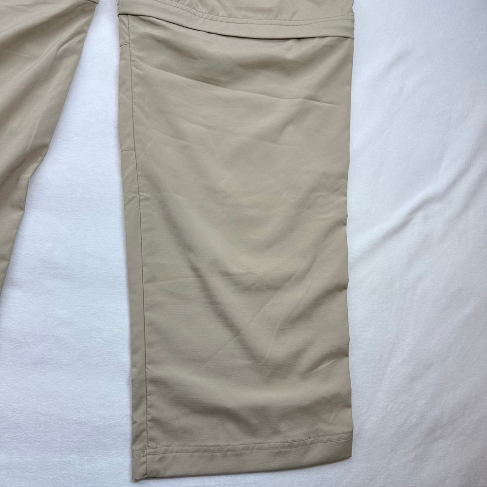 Columbia Convertible Hiking Pants Womens 16 Short Tan Khaki Zip Off Cargo XK0783 - Picture 2 of 16